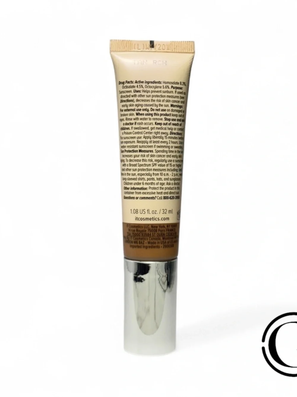 It Cosmetics CC+ Nude Glow Cream Foundation - TAN RICH - Full Size